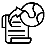 Publishing icon representing content creation and distribution