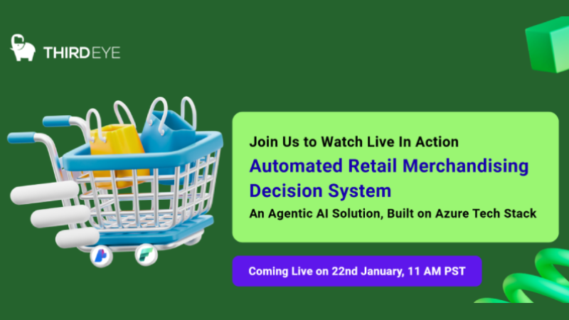 ThirdEye retail AI demo with shopping cart illustration