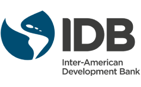 Inter-American Development Bank IDB logo with blue circular design