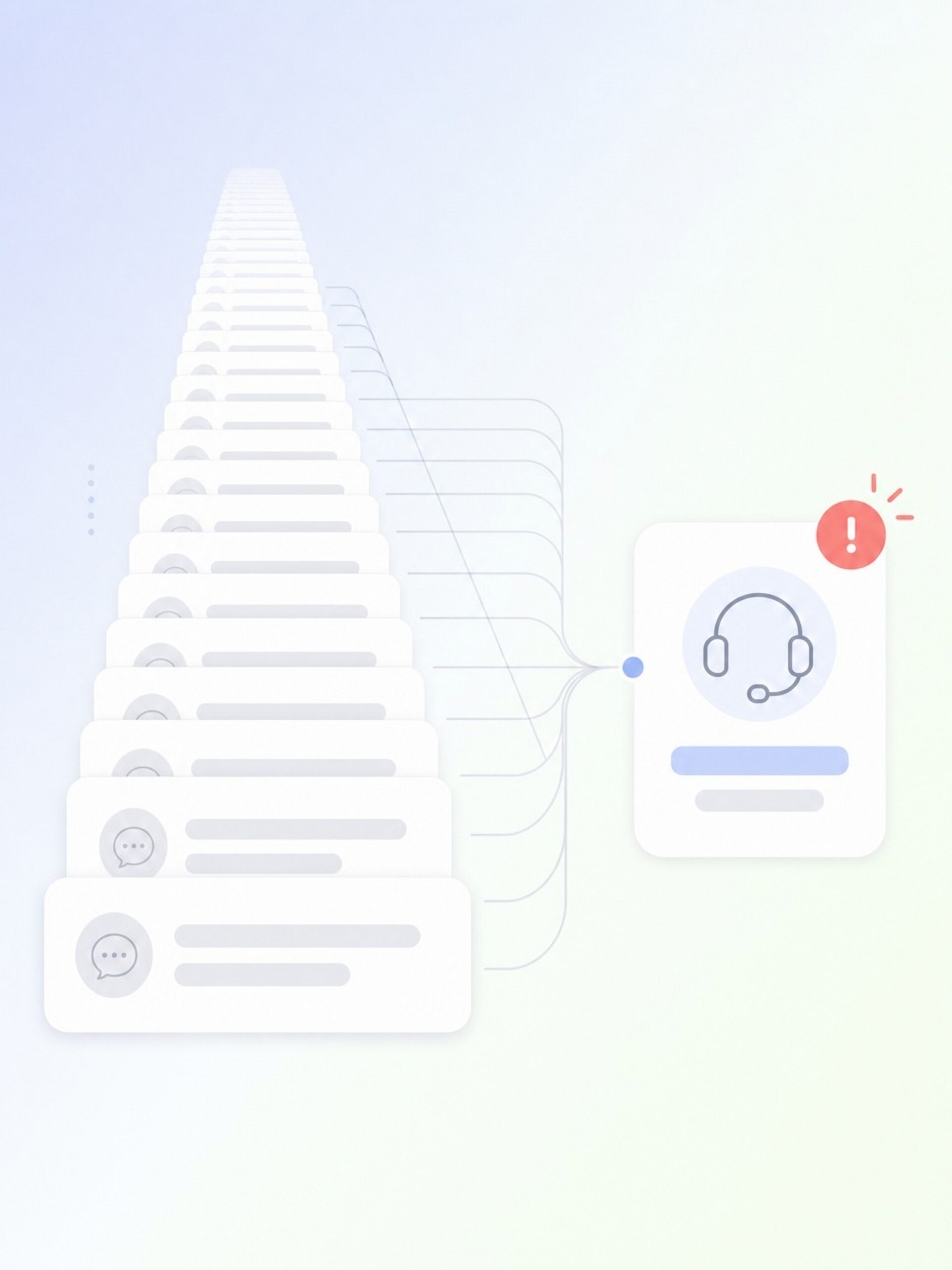 Chat interface with customer support icons and notification
