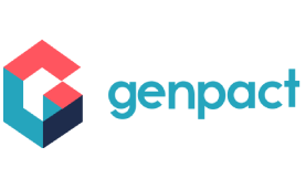 Genpact company logo with geometric cube design